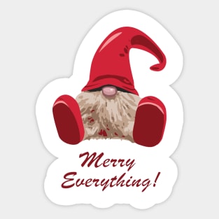 Merry Christmas Gnome Holiday shirt Sticker